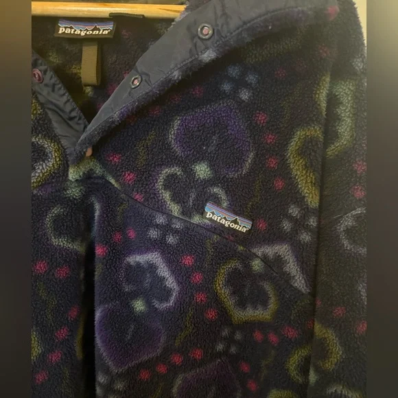 Patagonia Vintage Synchilla Sweater Mens L 1994 Snap-Pullover Tapestry Ink Blue - Picture 5 of 10